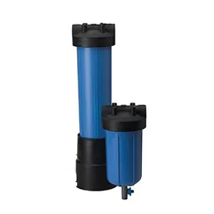 <p>Stock the Pentek Big Blue with Drain for installers who need a built-in drain valve alongside large-capacity filtration. This extra-large housing offers the same high-flow, heavy-sediment capacity as the standard Big Blue Heavy Duty line, reducing the number of vessels needed for demanding flow-rate applications, but adds a 3/8" ball-valve drain and drain plug for convenient sump draining during service or winterization. Available in 10" and 20" lengths, the High-Flow Polypropylene (HFPP) cap comes in 3/4", 1", or 1-1/2" NPT inlet/outlet configurations and includes a pressure relief/bleed button on the inlet side for safe cartridge changes. The single large ACME thread closure ensures quick opening and a positive seal. Accepts standard 4-1/2" diameter cartridges. A practical upgrade pick for dealers whose customers want easier maintenance and drain-down built into the housing itself. Key specs: Housing - Polypropylene | Cap - Polypropylene (HFPP) | O-Ring - Buna-N | Ball valve - PVC/Buna-N seals | Drain plug - High-density polypropylene | Port sizes - 3/4", 1", 1-1/2" NPT | Sump lengths - 10" and 20" | Cartridge compatibility - 4-1/2" diameter | Max pressure - 100 psi (10") / 90 psi (20") | Temperature rating - 40-100F | Includes 3/8" drain valve and pressure relief button</p>