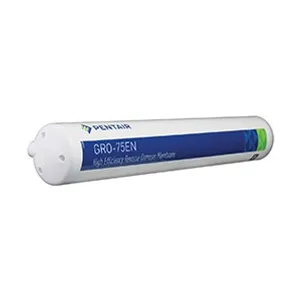 <p>The Pentek GRO Series is a high-efficiency, encapsulated reverse osmosis membrane engineered for Pentair FreshPoint undersink RO systems. Built around TLC (Thin Layer Composite) membrane technology with a 100% dry membrane core, the GRO Series maximizes shelf life while delivering high rejection stability - even at elevated input TDS levels.</p>
<p>What sets the GRO Series apart is its double-the-recovery design: it achieves a 1:1 purified-to-wastewater ratio, roughly twice the efficiency of standard RO membranes, significantly reducing water waste while maintaining rejection performance comparable to conventional elements. Each membrane includes a built-in permeate check valve and matched drain line flow control for streamlined installation and correct system pressure - critical since drain line flow restrictors must match the membrane's capacity rating for proper RO system performance.</p>
<p>The GRO Series is NSF International tested and certified, and its encapsulated, retrofit-friendly design makes replacement straightforward in compatible FreshPoint systems.</p>
<p>Key Features:<br>- High-efficiency TLC (Thin Layer Composite) encapsulated RO membrane<br>- 1:1 purified-to-wastewater ratio - double the recovery of standard RO elements<br>- 100% dry membrane construction maximizes shelf life<br>- High rejection stability at high input TDS<br>- Built-in permeate check valve and drain line flow control included<br>- NSF International tested and certified<br>- Encapsulated, retrofit-able design for easy replacement<br>- Available in multiple GPD capacities to match system requirements (GRO-36EN, GRO-50EN, GRO-75EN)</p>
<p>Specifications:<br>Brand: Pentair<br>Product Line: Pentek GRO Series (FreshPoint compatible)<br>Membrane Type: TLC Thin Layer Composite, encapsulated<br>Recovery Design: 1:1 (double recovery vs. standard RO elements)<br>Available Capacities: 36 GPD, 50 GPD, 75 GPD<br>Nominal Rejection: 96%<br>Included Components: Permeate check valve, drain line flow control (rate matched to GPD model)<br>Certification: NSF International tested and certified<br>Recommended Replacement: Every 18 months<br>Compatible Systems: Pentair FreshPoint GRO-series reverse osmosis systems</p>