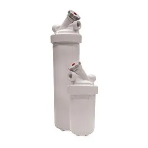 <p>Stock the Pentek Big White with Bypass for customers who want to change cartridges without shutting off the water supply. The cap includes a built-in bypass valve that switches from filtered to non-filtered water with a half turn of the large control knob, keeping water flowing to the household during service. Like the standard Big Blue Heavy Duty line, this housing offers large-capacity filtration for high-flow and heavy-sediment applications, with the extra-large sump reducing the number of vessels needed for demanding flow rates. Available in 10" and 20" lengths with a 1" NPT High-Flow Polypropylene (HFPP) cap and pressure relief button. Accepts standard double open end (DOE) cartridges up to 4-1/2" diameter. Rated up to 100 psi (10") / 90 psi (20") and 40-100F, and NSF approved for material and structural integrity. A convenience-focused option for dealers whose customers want minimal downtime during filter changes. Key specs: Housing - Polypropylene | Cap - Polypropylene (HFPP) with bypass valve | O-Ring - FDA-grade Buna-N (Viton or Silicone available on request) | Port size - 1" NPT | Sump lengths - 10" and 20" | Cartridge compatibility - 4-1/2" diameter (DOE) | Max pressure - 100 psi (10") / 90 psi (20") | Temperature rating - 40-100F | Half-turn bypass valve, pressure relief button | NSF approved for material and structural integrity</p>