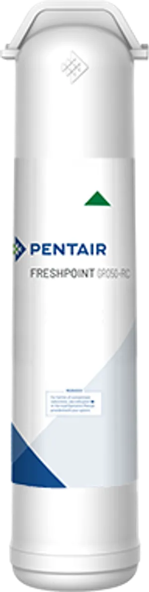 <p>The Pentair FreshPoint GRO50-RC is a high-efficiency reverse osmosis replacement membrane engineered for the Pentair FreshPoint GRO-350B undersink RO system. Built with an industry-leading Thin Layer Composite (TLC) membrane, it delivers a 50 GPD (gallons per day) production rate while reducing dissolved solids and a wide range of contaminants for cleaner, great-tasting drinking water.</p>
<p>While most standard RO membranes operate at a 3:1 waste-to-product ratio (25% recovery), the GRO50-RC achieves a 1:1 ratio - 50% recovery - meaning for every gallon of water sent to the drain, you get a full gallon of purified RO water. This significantly reduces water waste compared to conventional membranes without sacrificing filtration performance.</p>
<p>As a drop-in compatible replacement for the FreshPoint 161110 (GRO-350B) system, the GRO50-RC features a color-coded, click-in design for quick, tool-free installation - keeping maintenance simple for both DIY customers and technicians.</p>
<p>Key Features:<br>- Thin Layer Composite (TLC) membrane technology<br>- 50 GPD (gallons per day) production rate<br>- 1:1 purified-to-wastewater ratio - 50% recovery, double the efficiency of standard RO membranes<br>- Reduces dissolved solids and a wide range of contaminants<br>- Drop-in compatible replacement for FreshPoint 161110 (GRO-350B) system<br>- Color-coded, click-in design for quick, tool-free installation<br>- 675-gallon capacity</p>
<p>Specifications:<br>Brand: Pentair<br>Product Line: FreshPoint<br>Model: GRO50-RC (Part No. 655121-96)<br>Membrane Type: Thin Layer Composite (TLC)<br>Production Rate: 50 GPD<br>Recovery Rate: 50% (1:1 purified-to-wastewater ratio)<br>Capacity: 675 gallons<br>Maximum Temperature: 100&deg;F<br>Maximum Pressure: 100 psi<br>Recommended Replacement: Every 18 months, or when water quality/production rate declines<br>Compatible System: FreshPoint 161110 (GRO-350B)<br>Certification: Tested and certified by NSF International to NSF/ANSI Standard 42, 58, and CSA B483.1</p>