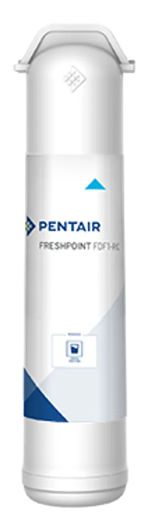 <p>The Pentair FreshPoint FDF1-RC is a dual carbon/sediment replacement cartridge designed for Pentair FreshPoint undersink water filtration systems. As a pre-filter stage, it captures sediment while reducing chlorine taste and odor, protecting downstream components and improving overall water quality before further filtration.</p>
<p>When used in a FreshPoint 5-Stage RO system, the FDF1-RC cartridge is certified by IAPMO R&amp;T against NSF/ANSI 53 for the reduction of PFOA and PFOS - commonly known as "forever chemicals" - reducing up to 98% of these persistent contaminants. This makes the FDF1-RC a meaningful line of defense against PFAS at the pre-filtration stage.</p>
<p>Designed for FreshPoint's effortless click-in cartridge change-out system, the FDF1-RC is color-coded to help ensure the correct filter sequence during replacement - reducing the chance of installation errors. It's rated for a 750-gallon capacity and operates across a wide temperature and pressure range, making it a dependable choice for ongoing system maintenance.</p>
<p>Key Features:<br>- Dual carbon/sediment pre-filter cartridge<br>- Reduces chlorine taste and odor<br>- Certified by IAPMO R&amp;T against NSF/ANSI 53 to reduce up to 98% of PFOA/PFOS (when used in FreshPoint 5-Stage RO system)<br>- Color-coded design helps ensure proper filter sequence during replacement<br>- Effortless click-in cartridge change-out<br>- 750-gallon capacity<br>- Operates across 40&deg;F-100&deg;F and 40-100 psi</p>
<p>Specifications:<br>Brand: Pentair<br>Product Line: FreshPoint<br>Model: FDF1-RC (Part No. 655123-96 / 4005737)<br>Filter Type: Dual carbon/sediment pre-filter<br>Certification: IAPMO R&amp;T certified to NSF/ANSI 53 (PFOA/PFOS reduction, when used in FreshPoint 5-Stage RO system); also tested to NSF/ANSI 42, 58, and CSA B483.1<br>Capacity: 750 gallons<br>Recommended Replacement: Every 6-12 months, or annually, or when flow diminishes<br>Operating Temperature: 40&deg;F - 100&deg;F<br>Operating Pressure: 40-100 psi<br>Compatible Systems: FreshPoint 161110 (GRO-350B), 161111 (GRO-475B), 161112 (GRO-575B), 161114 (GRO-475BP), 161151 (GRO-475M), 161152 (GRO-575M), 158837 (F1000-DFB), and other FreshPoint RO systems</p>