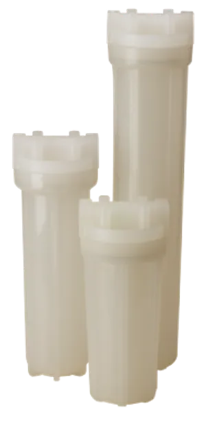 <p>Supply the Pentek All Natural Series to customers who need high-purity filtration without the cost of fluoropolymer, stainless steel, or PTFE housings. Both the housing and cap are molded from all-natural polypropylene with no fillers, colorants, plasticizers, or lubricants, and the ultra-smooth internal surfaces resist bacterial adhesion and buildup. FKM (Viton) O-rings on the cap and plug provide dependable, chemical-resistant sealing, making this series well suited to deionized water, reagent-grade water systems, and other high-purity or semiconductor-adjacent processing applications. Available in 10" and 20" lengths with 3/4" NPT inlet and outlet threads, and select models with plugged 1/4" NPT ports. A specialized, margin-friendly addition for dealers serving laboratory, pharmaceutical, and process-water customers. Key specs: Housing - All-natural polypropylene | Cap - All-natural polypropylene | O-Ring - FKM (Viton) | Cap O-Ring - #241 FKM | Plug O-Ring - #112 FKM | Port size - 3/4" NPT | Sump lengths - 10" and 20" | Max pressure - 100 psi (6.9 bar) | Temperature rating - 40-100F | Resists DI water and inorganic solutions, resists stress cracking</p>