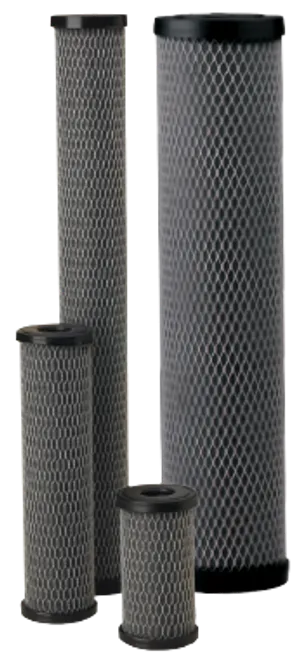 <table>
<thead>
<tr>
<th scope="col">Model</th>
<th scope="col">Item #</th>
<th scope="col">Dimensions</th>
<th scope="col">Micron Rating</th>
<th scope="col">Pressure Drop @ Flow</th>
<th scope="col">Chlorine Capacity @ Flow</th>
<th scope="col">NSF/ANSI 42 Certified</th>
</tr>
</thead>
<tbody>
<tr>
<td>C2</td>
<td>155022-43</td>
<td>2.5" x 4.88"</td>
<td>5</td>
<td>2 psi @ 2 gpm</td>
<td>&gt;2,500 gal @ 0.5 gpm</td>
<td>No</td>
</tr>
<tr>
<td>CS1</td>
<td>155528-43</td>
<td>2.25" x 9.75"</td>
<td>5</td>
<td>4 psi @ 5 gpm</td>
<td>&gt;3,000 gal @ 1 gpm</td>
<td>No</td>
</tr>
<tr>
<td>C1</td>
<td>155002-43</td>
<td>2.88" x 9.75"</td>
<td>5</td>
<td>4 psi @ 5 gpm</td>
<td>&gt;5,000 gal @ 1 gpm</td>
<td>Yes</td>
</tr>
<tr>
<td>C1-20</td>
<td>155597-43</td>
<td>2.5" x 20"</td>
<td>5</td>
<td>1 psi @ 5 gpm</td>
<td>&gt;10,000 gal @ 2 gpm</td>
<td>No</td>
</tr>
<tr>
<td>C1-20BB</td>
<td>155651-43</td>
<td>4.5" x 20" (Big Blue)</td>
<td>5</td>
<td>2 psi @ 4 gpm</td>
<td>&gt;40,000 gal @ 4 gpm</td>
<td>No</td>
</tr>
</tbody>
</table>
<p>Media: PAC-impregnated cellulose<br>Endcaps: Vinyl plastisol<br>Netting: Polyethylene<br>Core: Polypropylene<br>Temp Rating: 40&deg;F&ndash;125&deg;F (4.4&deg;C&ndash;51.7&deg;C)<br>Certification: NSF/ANSI Standard 42 (C1 only &mdash; other variants not NSF certified)<br>Note: Recommended for chlorinated municipal water supplies; not for use with well/untreated water due to cellulose media's susceptibility to bacterial attack</p>
<p>The Pentek C Series offers an economical, dual-purpose solution for general-purpose water filtration. Constructed of carbon-impregnated cellulose media, these cartridges filter out fine sediment particles while reducing unwanted taste, odor, and chlorine taste and odor from tap water &mdash; all in a single, affordable cartridge. External netting and, on select sizes, a polyester reinforcement backing provide additional strength and dirt-holding capacity.</p>
<p>Available in three lengths and three diameters, C Series cartridges are nominally rated at 5 microns and deliver both chlorine and sediment reduction with high flow rates thanks to their low initial pressure drop. They're well suited to a wide range of residential applications on chlorinated water supplies, and also make excellent polishing filters in process or closed-loop streams.</p>
<p>The C1 model is tested and certified by NSF International to NSF/ANSI Standard 42 for material requirements. As with other cellulose-media cartridges, some harmless bacteria may attack the media over time &mdash; if a cartridge shows disintegration or a musty odor, switching to a synthetic media cartridge is recommended. Select the model below that matches your housing size.</p>