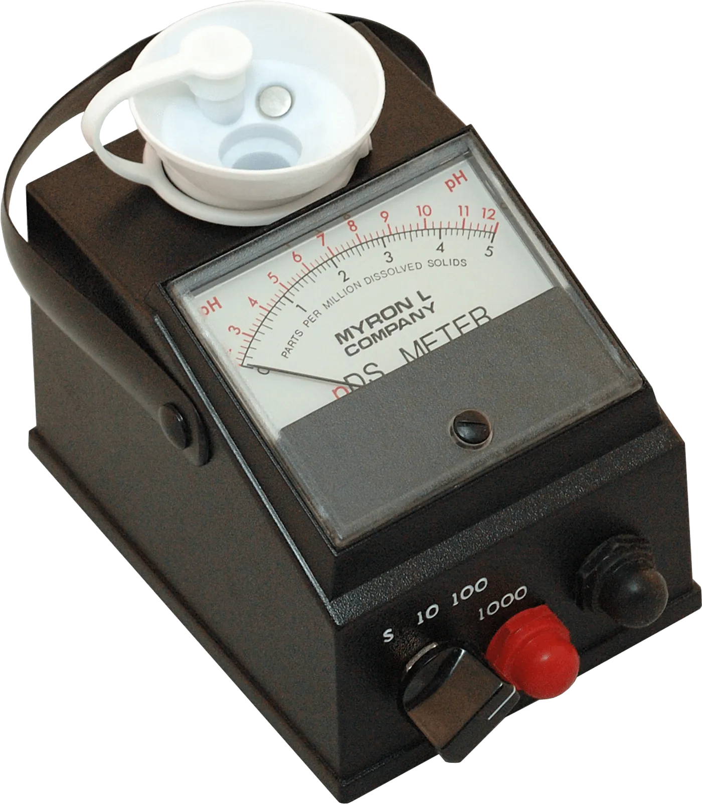 <h3><strong>DS/pDS Meters&trade; Specifications:</strong></h3>
<table>
<tbody>
<tr>
<td><strong>Ranges: Conductivity</strong>
<p>&nbsp;</p>
<p><strong>pH</strong></p>
</td>
<td>1, 3, 4 or 5 depending on model, <span style="font-weight: 400;">2-12 pH (pDS Meters only)</span>
<p>&nbsp;</p>
<p>(See meters table)</p>
</td>
</tr>
<tr>
<td><strong>Readout:</strong></td>
<td>2&frac12; in. taut-band shock resistant meter</td>
</tr>
<tr>
<td><strong>Units of Measure*</strong></td>
<td>Choice of parts per million (ppm) TDS or micromhos (&micro;M)/microsiemens (&micro;S) conductivity</td>
</tr>
<tr>
<td><strong>Accuracy: Conductivity</strong>
<p>&nbsp;</p>
<p><strong>pH</strong></p>
</td>
<td>&plusmn;2% full scale&nbsp;
<p>&nbsp;</p>
<p>&plusmn;0.2 pH units</p>
</td>
</tr>
<tr>
<td><strong>Repeatability</strong></td>
<td>&plusmn;1%</td>
</tr>
<tr>
<td><strong>Temperature<br>Compensation</strong></td>
<td>Automatic (to 25&deg;C/77&ordm;F) for conductivity samples between 10-71&deg;C/50-160&deg;F</td>
</tr>
<tr>
<td><strong>Calibration</strong>
<p>&nbsp;</p>
<p><strong>Controls</strong></p>
</td>
<td>Conductivity&nbsp;
<p>&nbsp;</p>
<p>pH Zero and pH Gain</p>
</td>
</tr>
<tr>
<td><strong>Electrodes (built-in)&nbsp;</strong></td>
<td>Conductivity: Never need replatinizing pH: KCl gel-filled, field replaceable</td>
</tr>
<tr>
<td><strong>Cell Cup</strong></td>
<td>Chip and crack resistant polyethylene</td>
</tr>
<tr>
<td><strong>Circuitry</strong></td>
<td>Very stable; requires minimal recalibration</td>
</tr>
<tr>
<td><strong>Power</strong></td>
<td>One 9 volt battery supplied;&nbsp;
<p>&nbsp;</p>
<p>Battery Life: &gt;2000 tests/1 year</p>
</td>
</tr>
<tr>
<td><strong>Dimensions</strong></td>
<td>3.4 W x 4.5 D x 4.0 H in./&nbsp;
<p>&nbsp;</p>
<p>86 W x 114 D x 102 H mm</p>
</td>
</tr>
<tr>
<td><strong>Weight</strong></td>
<td>1 lb./0,45 kg</td>
</tr>
</tbody>
</table>
<p><strong><em> *</em></strong><em>1 &micro;M (micromho) = 1 &micro;S (microsiemen)</em></p>
<h3><strong>DS Meters&trade;:</strong></h3>
<table>
<tbody>
<tr>
<td><strong>Model</strong></td>
<td><strong>512T4*</strong></td>
<td><strong>512M5*</strong></td>
<td><strong>512T5*</strong></td>
<td><strong>512T10*</strong></td>
<td><strong>532M1*</strong></td>
<td><strong>532T1*</strong></td>
<td><strong>532T2*</strong></td>
<td><strong>EP-10</strong></td>
<td><strong>EP</strong></td>
</tr>
<tr>
<td><strong>Range(s)</strong></td>
<td>0-2500</td>
<td>0-5000</td>
<td>0-5000&nbsp;</td>
<td>0-10,000</td>
<td>0-50
<p>&nbsp;</p>
<p>0-500</p>
<p>0-5000</p>
</td>
<td>0-50
<p>&nbsp;</p>
<p>0-500</p>
<p>0-5000</p>
</td>
<td>0-25
<p>&nbsp;</p>
<p>0-250</p>
<p>0-2500</p>
</td>
<td>0-10
<p>&nbsp;</p>
<p>0-100</p>
<p>0-1000</p>
<p>0-10000</p>
</td>
<td>0-0.5
<p>&nbsp;</p>
<p>0-5</p>
<p>0-50</p>
<p>0-500</p>
<p>0-5000</p>
</td>
</tr>
<tr>
<td><strong>Units Measured</strong></td>
<td>ppm**</td>
<td>&micro;M&nbsp;</td>
<td>ppm</td>
<td>ppm**&nbsp;</td>
<td>&micro;M</td>
<td>ppm&nbsp;</td>
<td>ppm&nbsp;</td>
<td>&micro;M&nbsp;</td>
<td>&micro;M, M&Omega;</td>
</tr>
<tr>
<td><strong>Recommended<br>NIST Standard<br>Solution Key</strong></td>
<td>F</td>
<td>G</td>
<td>G</td>
<td>O</td>
<td>B,D,G</td>
<td>B,D,G</td>
<td>A,C,F</td>
<td>K,M,O</td>
<td>B,D,G</td>
</tr>
</tbody>
</table>
<h3><strong>pDS Meters&trade;:</strong></h3>
<table>
<tbody>
<tr>
<td><strong>Model</strong></td>
<td><strong>T6/PH*</strong></td>
<td><strong>T2/PH*</strong></td>
<td><strong>EP11/PH</strong></td>
</tr>
<tr>
<td><strong>Range(s)</strong></td>
<td>2-12 pH
<p>&nbsp;</p>
<p>0-5000&nbsp;</p>
</td>
<td>2-12 pH
<p>&nbsp;</p>
<p>0-50</p>
<p>0-500</p>
<p>0-5000</p>
</td>
<td>2-12 pH
<p>&nbsp;</p>
<p>0-10</p>
<p>0-100</p>
<p>0-1000</p>
<p>0-10000</p>
</td>
</tr>
<tr>
<td><strong>Units Measured</strong></td>
<td>pH, ppm</td>
<td>pH, ppm</td>
<td>pH, &micro;M</td>
</tr>
<tr>
<td><strong>Recommended<br>NIST Standard<br>Solution Key</strong></td>
<td>G</td>
<td>B,D,G</td>
<td>K,M,O</td>
</tr>
</tbody>
</table>