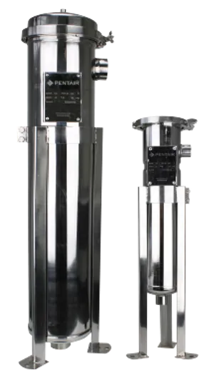 <p>Move up to the Pentek E Series when a customer's flow rate or process demands outgrow polypropylene bag vessels. Constructed from 304 stainless steel with a polished external finish, this heavy-duty bag housing delivers outstanding durability and corrosion resistance for industrial and commercial liquid filtration, handling flow rates up to 135 GPM and pressure up to 125 psi (rated to 300F in some configurations). It accepts #1, #2, #3, or #4 size bag filters depending on model, with a band clamp closure for fast bag access and adjustable support legs included for freestanding installation. Each housing is factory hydro-tested before shipping, and EPDM seals ensure a reliable seal at the lid and basket. A premium, high-throughput bag filtration option for dealers serving industrial and commercial customers processing larger liquid volumes than standard PBH vessels can handle. Key specs: Housing - 304 stainless steel, polished finish | Basket - 304 stainless steel with perforations | Lid seal/basket seal - EPDM | Closure - Band clamp | Connections - FNPT (size varies by model) | Vent - 1/4" NPT | Bag sizes - #1, #2, #3, #4 (model dependent) | Max flow rate - up to 135 GPM | Max pressure - 125 psi | Base - Adjustable support/tripod legs | Factory hydro-tested</p>