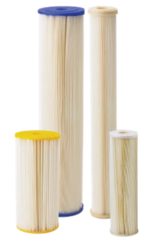 <p dir="ltr" data-sourcepos="3:1-3:386;63-448">Resin-impregnated cellulose/polyester pleated sediment cartridges for residential, commercial, and industrial water filtration. Pleated media wrapped around a polypropylene core delivers higher wet strength than standard cellulose cartridges, low pressure drop, high dirt-holding capacity, and minimal media unloading. Endcaps are color-coded by micron rating for quick identification.</p>
<h2 dir="ltr" data-sourcepos="5:1-5:16;450-465">Model Lineup</h2>
<div dir="ltr" data-sourcepos="7:1-24:117;467-2451">
<table>
<thead>
<tr>
<th scope="col">Model #</th>
<th scope="col">Part #</th>
<th scope="col">Micron Rating (Nominal)</th>
<th scope="col">Endcap Color</th>
<th scope="col">Dimensions (Diameter x Length)</th>
<th scope="col">Flow Rate</th>
<th scope="col">Initial Pressure Drop</th>
</tr>
</thead>
<tbody>
<tr>
<td>ECP1-10</td>
<td>255481-43</td>
<td>1 micron</td>
<td>Tan</td>
<td>2.63" x 9.75" (67 mm x 248 mm)</td>
<td>10 gpm (38 Lpm)</td>
<td>&lt;1 psi (&lt;0.1 bar)</td>
</tr>
<tr>
<td>ECP5-10</td>
<td>255482-43</td>
<td>5 micron</td>
<td>White</td>
<td>2.63" x 9.75" (67 mm x 248 mm)</td>
<td>10 gpm (38 Lpm)</td>
<td>&lt;1 psi (&lt;0.1 bar)</td>
</tr>
<tr>
<td>ECP20-10</td>
<td>255483-43</td>
<td>20 micron</td>
<td>Blue</td>
<td>2.63" x 9.75" (67 mm x 248 mm)</td>
<td>10 gpm (38 Lpm)</td>
<td>&lt;1 psi (&lt;0.1 bar)</td>
</tr>
<tr>
<td>ECP50-10</td>
<td>255484-43</td>
<td>50 micron</td>
<td>Yellow</td>
<td>2.63" x 9.75" (67 mm x 248 mm)</td>
<td>10 gpm (38 Lpm)</td>
<td>&lt;1 psi (&lt;0.1 bar)</td>
</tr>
<tr>
<td>ECP1-20</td>
<td>255485-43</td>
<td>1 micron</td>
<td>Tan</td>
<td>2.63" x 20" (67 mm x 508 mm)</td>
<td>10 gpm (38 Lpm)</td>
<td>&lt;1 psi (&lt;0.1 bar)</td>
</tr>
<tr>
<td>ECP5-20</td>
<td>255486-43</td>
<td>5 micron</td>
<td>White</td>
<td>2.63" x 20" (67 mm x 508 mm)</td>
<td>10 gpm (38 Lpm)</td>
<td>&lt;1 psi (&lt;0.1 bar)</td>
</tr>
<tr>
<td>ECP20-20</td>
<td>255487-43</td>
<td>20 micron</td>
<td>Blue</td>
<td>2.63" x 20" (67 mm x 508 mm)</td>
<td>10 gpm (38 Lpm)</td>
<td>&lt;1 psi (&lt;0.1 bar)</td>
</tr>
<tr>
<td>ECP50-20</td>
<td>255488-43</td>
<td>50 micron</td>
<td>Yellow</td>
<td>2.63" x 20" (67 mm x 508 mm)</td>
<td>10 gpm (38 Lpm)</td>
<td>&lt;1 psi (&lt;0.1 bar)</td>
</tr>
<tr>
<td>ECP1-BB</td>
<td>255489-43</td>
<td>1 micron</td>
<td>Tan</td>
<td>4.5" x 9.75" (114 mm x 248 mm)</td>
<td>20 gpm (76 Lpm)</td>
<td>&lt;1 psi (&lt;0.1 bar)</td>
</tr>
<tr>
<td>ECP5-BB</td>
<td>255490-43</td>
<td>5 micron</td>
<td>White</td>
<td>4.5" x 9.75" (114 mm x 248 mm)</td>
<td>20 gpm (76 Lpm)</td>
<td>&lt;1 psi (&lt;0.1 bar)</td>
</tr>
<tr>
<td>ECP20-BB</td>
<td>255491-43</td>
<td>20 micron</td>
<td>Blue</td>
<td>4.5" x 9.75" (114 mm x 248 mm)</td>
<td>20 gpm (76 Lpm)</td>
<td>&lt;1 psi (&lt;0.1 bar)</td>
</tr>
<tr>
<td>ECP50-BB</td>
<td>255492-43</td>
<td>50 micron</td>
<td>Yellow</td>
<td>4.5" x 9.75" (114 mm x 248 mm)</td>
<td>20 gpm (76 Lpm)</td>
<td>&lt;1 psi (&lt;0.1 bar)</td>
</tr>
<tr>
<td>ECP1-20BB</td>
<td>255493-43</td>
<td>1 micron</td>
<td>Tan</td>
<td>4.5" x 20" (114 mm x 508 mm)</td>
<td>20 gpm (76 Lpm)</td>
<td>&lt;1 psi (&lt;0.1 bar)</td>
</tr>
<tr>
<td>ECP5-20BB</td>
<td>255494-43</td>
<td>5 micron</td>
<td>White</td>
<td>4.5" x 20" (114 mm x 508 mm)</td>
<td>20 gpm (76 Lpm)</td>
<td>&lt;1 psi (&lt;0.1 bar)</td>
</tr>
<tr>
<td>ECP20-20BB</td>
<td>255495-43</td>
<td>20 micron</td>
<td>Blue</td>
<td>4.5" x 20" (114 mm x 508 mm)</td>
<td>20 gpm (76 Lpm)</td>
<td>&lt;1 psi (&lt;0.1 bar)</td>
</tr>
<tr>
<td>ECP50-20BB</td>
<td>255496-43</td>
<td>50 micron</td>
<td>Yellow</td>
<td>4.5" x 20" (114 mm x 508 mm)</td>
<td>20 gpm (76 Lpm)</td>
<td>&lt;1 psi (&lt;0.1 bar)</td>
</tr>
</tbody>
</table>
</div>
<h2 dir="ltr" data-sourcepos="26:1-26:22;2453-2474">Media Surface Area</h2>
<div dir="ltr" data-sourcepos="28:1-33:31;2476-2622">
<table>
<thead>
<tr>
<th scope="col">Format</th>
<th scope="col">Media Area</th>
</tr>
</thead>
<tbody>
<tr>
<td>Standard 10"</td>
<td>6 ft&sup2;</td>
</tr>
<tr>
<td>Standard 20"</td>
<td>12 ft&sup2;</td>
</tr>
<tr>
<td>Big Blue (BB) 10"</td>
<td>18 ft&sup2;</td>
</tr>
<tr>
<td>Big Blue (BB) 20"</td>
<td>36 ft&sup2;</td>
</tr>
</tbody>
</table>
</div>
<h2 dir="ltr" data-sourcepos="35:1-35:28;2624-2651">Construction &amp; Materials</h2>
<div dir="ltr" data-sourcepos="37:1-45:52;2653-3036">
<table>
<thead>
<tr>
<th scope="col">Spec</th>
<th scope="col">Detail</th>
</tr>
</thead>
<tbody>
<tr>
<td>Filter Media</td>
<td>Resin-impregnated cellulose and polyester fibers</td>
</tr>
<tr>
<td>Core</td>
<td>Polypropylene</td>
</tr>
<tr>
<td>Standard Endcaps</td>
<td>Vinyl plastisol</td>
</tr>
<tr>
<td>Big Blue Endcaps</td>
<td>Polypropylene, molded with gaskets</td>
</tr>
<tr>
<td>Seam</td>
<td>Sonically welded overlap seam (reduces internal bypass)</td>
</tr>
<tr>
<td>Temperature Rating</td>
<td>40&ndash;125&deg;F (4.4&ndash;51.7&deg;C)</td>
</tr>
<tr>
<td>Replaces</td>
<td>Pentek CP and HFCP Series cartridges</td>
</tr>
</tbody>
</table>
</div>
<p dir="ltr" data-sourcepos="47:1-47:164;3038-3201"><strong>Note:</strong> Cartridges should not be used with water that is microbiologically unsafe or of unknown quality without adequate disinfection before or after the system.</p>
<p dir="ltr" data-sourcepos="49:1-49:70;3203-3272">&nbsp;</p>