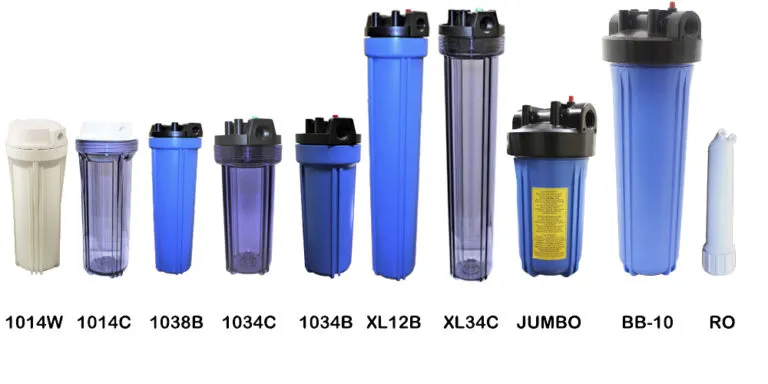 <h3 data-start="215" data-end="249"><strong data-start="219" data-end="249">Housings for Water Filters</strong></h3>
<p>Ensure optimal performance and longevity of your water filtration system with our high-quality housings, designed to securely encase your filter cartridges. Available in various sizes, colors, and configurations, these housings are compatible with standard cartridges and meet FDA and NSF quality standards.​</p>
<p data-start="1428" data-end="1449"><strong data-start="1428" data-end="1449">Available Models:</strong></p>
<div>
<table>
<thead>
<tr>
<th>Model</th>
<th>Description</th>
<th>Filter Size</th>
<th>Port Size</th>
<th>Color</th>
</tr>
</thead>
<tbody>
<tr>
<td>RO Standard</td>
<td>Standard housing for RO membrane</td>
<td>RO Membrane</td>
<td>⅛"</td>
<td>White</td>
</tr>
<tr>
<td>1014W</td>
<td>Standard housing</td>
<td>2.5" x 10"</td>
<td>&frac14;"</td>
<td>White</td>
</tr>
<tr>
<td>1014C</td>
<td>Standard housing</td>
<td>2.5" x 10"</td>
<td>&frac14;"</td>
<td>Clear</td>
</tr>
<tr>
<td>1038B</td>
<td>Standard housing</td>
<td>2.5" x 10"</td>
<td>⅜"</td>
<td>Blue</td>
</tr>
<tr>
<td>1012W</td>
<td>Standard housing</td>
<td>2.5" x 10"</td>
<td>&frac12;"</td>
<td>White</td>
</tr>
<tr>
<td>1012C</td>
<td>Standard housing</td>
<td>2.5" x 10"</td>
<td>&frac12;"</td>
<td>Clear</td>
</tr>
<tr>
<td>1034B</td>
<td>Reinforced with pressure cap release</td>
<td>2.5" x 10"</td>
<td>&frac34;"</td>
<td>Blue</td>
</tr>
<tr>
<td>1034C</td>
<td>Reinforced with pressure cap release</td>
<td>2.5" x 10"</td>
<td>&frac34;"</td>
<td>Clear</td>
</tr>
<tr>
<td>XL12B</td>
<td>Reinforced with pressure cap release</td>
<td>2.5" x 20"</td>
<td>&frac12;"</td>
<td>Blue</td>
</tr>
<tr>
<td>XL34B</td>
<td>Reinforced with pressure cap release</td>
<td>2.5" x 20"</td>
<td>&frac34;"</td>
<td>Blue</td>
</tr>
<tr>
<td>XL34C</td>
<td>Reinforced with pressure cap release</td>
<td>2.5" x 20"</td>
<td>&frac34;"</td>
<td>Clear</td>
</tr>
<tr>
<td>JUMBO</td>
<td>High flow with pressure cap release</td>
<td>4.5" x 10"</td>
<td>1"</td>
<td>Blue</td>
</tr>
<tr>
<td>BB-10</td>
<td>High flow with pressure cap release</td>
<td>4.5" x 20"</td>
<td>1"</td>
<td>Blue</td>
</tr>
<tr>
<td>BB-15</td>
<td>High flow with pressure cap release</td>
<td>4.5" x 20"</td>
<td>1&frac12;"</td>
<td>Blue</td>
</tr>
</tbody>
</table>
<p data-start="604" data-end="621"><strong data-start="604" data-end="621">Key Features:</strong></p>
<ul data-start="623" data-end="1426">
<li data-start="623" data-end="770">
<p data-start="625" data-end="770"><strong data-start="625" data-end="650">Durable Construction:</strong> Crafted from robust materials to withstand high pressure and prevent leaks.​</p>
</li>
<li data-start="772" data-end="965">
<p data-start="774" data-end="965"><strong data-start="774" data-end="802">Versatile Compatibility:</strong> Accommodates standard 2.5" x 10" and 2.5" x 20" cartridges, as well as high-flow 4.5" x 10" and 4.5" x 20" cartridges.​</p>
</li>
<li data-start="967" data-end="1134">
<p data-start="969" data-end="1134"><strong data-start="969" data-end="993">Multiple Port Sizes:</strong> Options include ⅛", &frac14;", ⅜", &frac12;", &frac34;", 1", and 1&frac12;" ports to suit various installation requirements.​</p>
</li>
<li data-start="1136" data-end="1274">
<p data-start="1138" data-end="1274"><strong data-start="1138" data-end="1162">Transparent Options:</strong> Clear housings available for visual monitoring of filter condition.​</p>
</li>
<li data-start="1276" data-end="1426">
<p data-start="1278" data-end="1426"><strong data-start="1278" data-end="1301">Reinforced Designs:</strong> Some models feature pressure cap release and reinforcement for added durability.​</p>
</li>
</ul>
</div>
<p data-start="2542" data-end="2559"><strong data-start="2542" data-end="2559">Applications:</strong></p>
<p data-start="2561" data-end="2698">Ideal for use in residential, commercial, and industrial water filtration systems, including:​</p>
<ul data-start="2700" data-end="3044">
<li data-start="2700" data-end="2776">
<p data-start="2702" data-end="2776">Reverse osmosis (RO) systems​</p>
</li>
<li data-start="2778" data-end="2859">
<p data-start="2780" data-end="2859">Under-sink and countertop filters​</p>
</li>
<li data-start="2861" data-end="2938">
<p data-start="2863" data-end="2938">Whole-house filtration setups​</p>
</li>
<li data-start="2940" data-end="3044">
<p data-start="2942" data-end="3044">High-flow applications requiring large cartridge filters​</p>
</li>
</ul>
<p data-start="3046" data-end="3081"><strong data-start="3046" data-end="3081">Why Choose Our Filter Housings?</strong></p>
<p data-start="3083" data-end="3386">Our housings are engineered for reliability and ease of maintenance, ensuring your filtration system operates efficiently and effectively. With a wide range of options to choose from, you can find the perfect housing to match your specific filtration needs.​</p>
<p data-start="3388" data-end="3527">For more information or to place an order, please <a href="https://www.allforwater.com/contact/">contact us</a>.</p>
<p>&nbsp;</p>