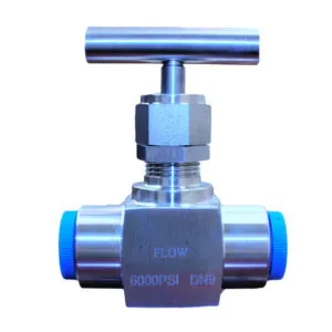 <p>Stainless Steel Needle valve rated for 6,000 psi</p>
<table id="tablepress-50" class="tablepress tablepress-id-50">
<thead>
<tr class="row-1 odd">
<th class="column-1">Item</th>
<th class="column-2">Thread Size</th>
</tr>
</thead>
<tbody class="row-hover">
<tr class="row-2 even">
<td class="column-1">NEEDLE-12</td>
<td class="column-2">&frac12;&rdquo; FNPT</td>
</tr>
<tr class="row-3 odd">
<td class="column-1">NEEDLE-34</td>
<td class="column-2">&frac34;&rdquo; FNPT</td>
</tr>
<tr class="row-4 even">
<td class="column-1">NEEDLE-1</td>
<td class="column-2">1&rdquo; FNPT</td>
</tr>
<tr class="row-5 odd">
<td class="column-1">NEEDLE-1.5</td>
<td class="column-2">1 &frac12;&rdquo; FNPT</td>
</tr>
<tr class="row-6 even">
<td class="column-1">NEEDLE-2</td>
<td class="column-2">2&rdquo; FNPT</td>
</tr>
</tbody>
</table>