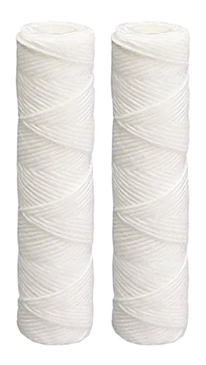 <p>Item #: RS2-DS12-S18 (RS2)<br>Dimensions: 10" x 2.5"<br>Media: String wound polypropylene (precision-wound)<br>Core: Rigid polypropylene<br>Micron Rating: 5 nominal<br>Flow Rate: 7-10 GPM<br>Temp Rating: Up to 165&deg;F<br>Reduces: Fine sediment (sand, silt, rust, scale)<br>Water Type: Municipal (city) or well water</p>
<p>Get premium fine sediment reduction with the Pentair OmniFilter RS2 replacement cartridge (Item #RS2-DS12-S18). Manufactured from durable polypropylene string wound around a rigid polypropylene core, this cartridge effectively reduces fine sediment &mdash; including sand, silt, rust, and scale particles &mdash; at a nominal 5-micron rating.</p>
<p>The RS2's string is wound in a precise pattern around the core, providing greater surface area than standard wound cartridges. This results in higher dirt-loading capacity and greater filtration efficiency, delivering longer service life between changes while accommodating flow rates between 7 and 10 GPM with minimal pressure drop.</p>
<p>Capable of withstanding temperatures up to 165&deg;F, the RS2 is suitable for a wide variety of sediment filtration applications, including both municipal (city) and well water supplies. Sized at 10" x 2.5" for standard filter housings, it's a premium upgrade over standard sediment cartridges for households wanting finer, more efficient particulate reduction.</p>