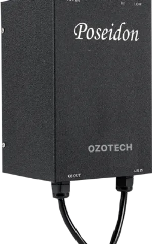 <p>When it comes to ozone generators the Poseidon 400 is a class leader by constantly outperforming its competition. With an adjustable output, and patented cold-spark corona discharge technology, no other ozone generator come close to its performance in its price range.</p>
<p>The ozone technology inside the Poseidon 400 produces 220 mg/hr of ozone on low mode and&nbsp; &nbsp; &nbsp; &nbsp; &nbsp; &nbsp; &nbsp; &nbsp; &nbsp; <span style="color: #000000;">440 mg/hr of ozone on high mode. The power supply converts 100-220 Vac/ 50-60Hz to 12 Vdc to operate with safe, low voltage operation.</span></p>
<h4>&nbsp;</h4>
<h4><strong>Electrical:</strong></h4>
<p><strong>Power:</strong> 8.4 Watts to 15.6 Watts</p>
<p><strong>Operating Voltage: </strong>100-240 Vac, 50/60 Hz regulated to 12 Vdc</p>
<p><strong>Current: </strong>0.7 to 1.3 Amps</p>
<h4><strong>Ozone:</strong></h4>
<p><strong>Variable Output:</strong></p>
<p>220 mg/hr. (low)</p>
<p>440 mg/hr. (high)</p>
<h2><strong>Add an Air Dryer to Your Poseidon to Increase Ozone Output &amp; Generator Efficiency</strong></h2>
<p>Complete the system with an Ozotech air dryer. Incredible quality and value in an Ozone&nbsp;feed air treatment line that will provide&nbsp;flawless service and performance.</p>
<ul>
<li>DI Dryer 2.0</li>
<li>IQ-20 Dryer</li>
<li>IQ-40 Dryer</li>
</ul>