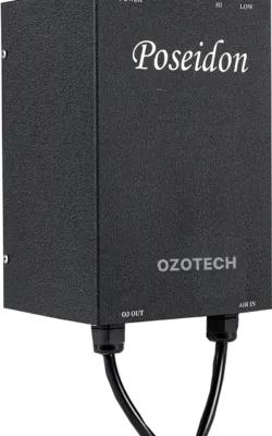 <p>When it comes to ozone generators the Poseidon 400 is a class leader by constantly outperforming its competition. With an adjustable output, and patented cold-spark corona discharge technology, no other ozone generator come close to its performance in its price range.</p>
<p>The ozone technology inside the Poseidon 400 produces 220 mg/hr of ozone on low mode and&nbsp; &nbsp; &nbsp; &nbsp; &nbsp; &nbsp; &nbsp; &nbsp; &nbsp; <span style="color: #000000;">440 mg/hr of ozone on high mode. The power supply converts 100-220 Vac/ 50-60Hz to 12 Vdc to operate with safe, low voltage operation.</span></p>
<h4>&nbsp;</h4>
<h4><strong>Electrical:</strong></h4>
<p><strong>Power:</strong> 8.4 Watts to 15.6 Watts</p>
<p><strong>Operating Voltage: </strong>100-240 Vac, 50/60 Hz regulated to 12 Vdc</p>
<p><strong>Current: </strong>0.7 to 1.3 Amps</p>
<h4><strong>Ozone:</strong></h4>
<p><strong>Variable Output:</strong></p>
<p>220 mg/hr. (low)</p>
<p>440 mg/hr. (high)</p>
<h2><strong>Add an Air Dryer to Your Poseidon to Increase Ozone Output &amp; Generator Efficiency</strong></h2>
<p>Complete the system with an Ozotech air dryer. Incredible quality and value in an Ozone&nbsp;feed air treatment line that will provide&nbsp;flawless service and performance.</p>
<ul>
<li>DI Dryer 2.0</li>
<li>IQ-20 Dryer</li>
<li>IQ-40 Dryer</li>
</ul>