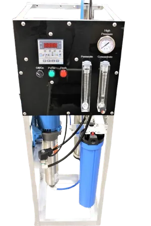 <p>Item Part: DERO-G1</p>
<p>Capacity: 2000GPD</p>
<p>Membranes: 1</p>
<p>with stainless steel vessels or PRFV vessels</p>
<p>Pump: Multistage</p>
<p>Power Supply Options: 220V / 60 Hz Single phase</p>
<p><strong>Reverse Osmosis </strong>is a water purification technology that uses a semi-permeate membrane to separate dissolved and suspended components such as salts, large ions or molecules, and bacteria, from the water. Reverse Osmosis is used both in industrial processes and for the production of drinking water</p>