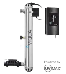 <table>
<tbody>
<tr>
<td>Flow Rates</td>
<td>&nbsp;</td>
<td>&nbsp;</td>
</tr>
<tr>
<td>&nbsp;</td>
<td>40mJ/cm<sup>2</sup></td>
<td>20 GPM (76 lpm) (4.5 m<sup>3</sup>/hr)</td>
</tr>
<tr>
<td>Specifications</td>
<td>&nbsp;</td>
<td>&nbsp;</td>
</tr>
<tr>
<td>&nbsp;</td>
<td>Dimensions</td>
<td>31&Prime; x 4&Prime; (78 cm x 10 cm)</td>
</tr>
<tr>
<td>&nbsp;</td>
<td>Shipping Weight lbs (kg)</td>
<td>28 lbs (12.7 kg)</td>
</tr>
<tr>
<td>&nbsp;</td>
<td>Connection Size</td>
<td>1 1/4&Prime; MNPT x 1&Prime; FNPT COMBO</td>
</tr>
<tr>
<td>&nbsp;</td>
<td>Power Consumption</td>
<td>160W</td>
</tr>
</tbody>
</table>