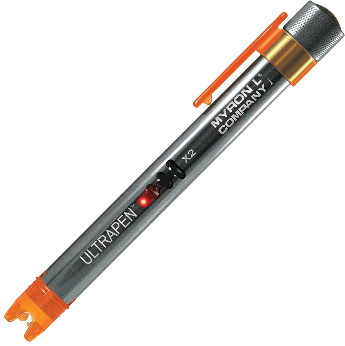 <h3><strong>ULTRAPENx2&trade; PTBT4 Specifications:</strong></h3>
<table>
<tbody>
<tr>
<td>System Requirements:</td>
<td>Myron&nbsp;L<sup>&reg;</sup> Company PTBTX2TM App: Apple iOS 10.0 or later; Android OS 7.0 or later.</td>
</tr>
<tr>
<td>FC<sup>E</sup>&nbsp;&trade;&nbsp;Free Chlorine Range:</td>
<td>0 &ndash; 10.0 ppm</td>
</tr>
<tr>
<td>FC<sup>E</sup>&nbsp;&trade; Free Chlorine Accuracy:</td>
<td>&lt; 5.00 ppm: &plusmn; 0.3 ppm; &ge; 5.00 ppm: &plusmn; 0.5 ppm</td>
</tr>
<tr>
<td>FC<sup>E</sup>&nbsp;&trade; Free Chlorine Resolution:</td>
<td>0.01 ppm</td>
</tr>
<tr>
<td>Temperature Range:</td>
<td>0 &ndash; 71&deg;C / 32 &ndash; 160&deg;F</td>
</tr>
<tr>
<td>Temperature Accuracy:</td>
<td>&plusmn; 0.1&ordm;C</td>
</tr>
<tr>
<td>Temperature Resolution:</td>
<td>0.1&ordm;C / 0.1&ordm;F</td>
</tr>
<tr>
<td>Power Consumption:</td>
<td>Active Mode 30-140 mA Sleep Mode 2 &micro;A</td>
</tr>
<tr>
<td>Temperature Compensation:&nbsp;</td>
<td>pH: Automatic to 25&ordm;C
<p>&nbsp;</p>
<p>ORP: Automatic In Calibration Mode From 15&ordm;C to 30&ordm;C</p>
</td>
</tr>
<tr>
<td>Physical Dimensions:&nbsp;</td>
<td>17,15 cm L x 1,59 cm D or 6.75 in. L x .625 in. D</td>
</tr>
<tr>
<td>Weight:&nbsp;</td>
<td>50.4 g / 1.78 oz. (without soaker cap and lanyard)</td>
</tr>
<tr>
<td>Case Material:</td>
<td>Anodized Aircraft Aluminum with Protective Coating</td>
</tr>
<tr>
<td>Battery Type:&nbsp;</td>
<td>One N type, Alkaline, 1.5 V</td>
</tr>
<tr>
<td>Calibration Standard Solutions:&nbsp;</td>
<td>PH4, PH7, PH10, ORP80, ORP260, ORP470</td>
</tr>
<tr>
<td>Operating/Storage Temperature:&nbsp;</td>
<td>0 &ndash; 55&ordm;C / 32 &ndash; 131&ordm;F</td>
</tr>
<tr>
<td>Enclosure Ratings:&nbsp;</td>
<td>IP67 and NEMA6</td>
</tr>
<tr>
<td>EN61236-1: 2006 &ndash; Annex A: 2008;</td>
<td>Electrostatic discharge to case of instrument may cause PTBT4 to spontaneously power ON. In this case, the PTBT4 will power OFF after several seconds.</td>
</tr>
</tbody>
</table>