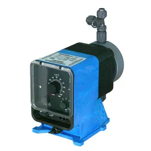<p>&bull; Manual stroke length adjustment with fixed stroke rate (turndown ratio of 10:1)<br>&bull; Metering performance is reproducible to within &plusmn; 3% of maximum capacity<br>&bull; Flow: 6 &ndash; 30 GPD<br>&bull; Pressure up to 80 PSIG<br>&bull; Connection: Tubing &frac14;&rdquo; ID x ⅜&rdquo; OD (⅜&rdquo; ID x &frac12;&rdquo; OD also available)<br>&bull; Rated &ldquo;hot&rdquo; for continuous duty<br>&bull; High viscosity capability<br>&bull; Leak-free, sealless, liquid end Liquid Low-Level Option available to prevent loss of prime<br>&bull; Water Resistant, for outdoor and indoor applications<br>&bull; Guided Ball Check Valve Systems, to reduce back flow<br>&bull; Wall Mountable<br>&bull; PVC head and fittings, CSPE seats and O-rings, ceramic balls<br>&bull; Power: 115 V / 50-60 Hz (230 V available)<br>&bull; Optional: Automatic Control by external pacing with prime switch</p>
<table id="tablepress-74" class="tablepress tablepress-id-74">
<thead>
<tr class="row-1 odd">
<th class="column-1">Item Part</th>
<th class="column-2">Max. nominal capacity</th>
</tr>
</thead>
<tbody class="row-hover">
<tr class="row-2 even">
<td class="column-1" style="text-align: left;"><strong>LC02SA-VHC1-F05</strong></td>
<td class="column-2">0.25 GPH</td>
</tr>
<tr class="row-3 odd">
<td class="column-1" style="text-align: left;"><strong>LC03SA-VHC1-F05</strong></td>
<td class="column-2">0.50 GPH</td>
</tr>
<tr class="row-4 even">
<td class="column-1" style="text-align: left;"><strong>LC04SA-VHC1-F05</strong></td>
<td class="column-2">1.00 GPH</td>
</tr>
<tr class="row-5 odd">
<td class="column-1" style="text-align: left;"><strong>LC54SA-VHC1-F54</strong></td>
<td class="column-2">1.25 GPH</td>
</tr>
</tbody>
</table>