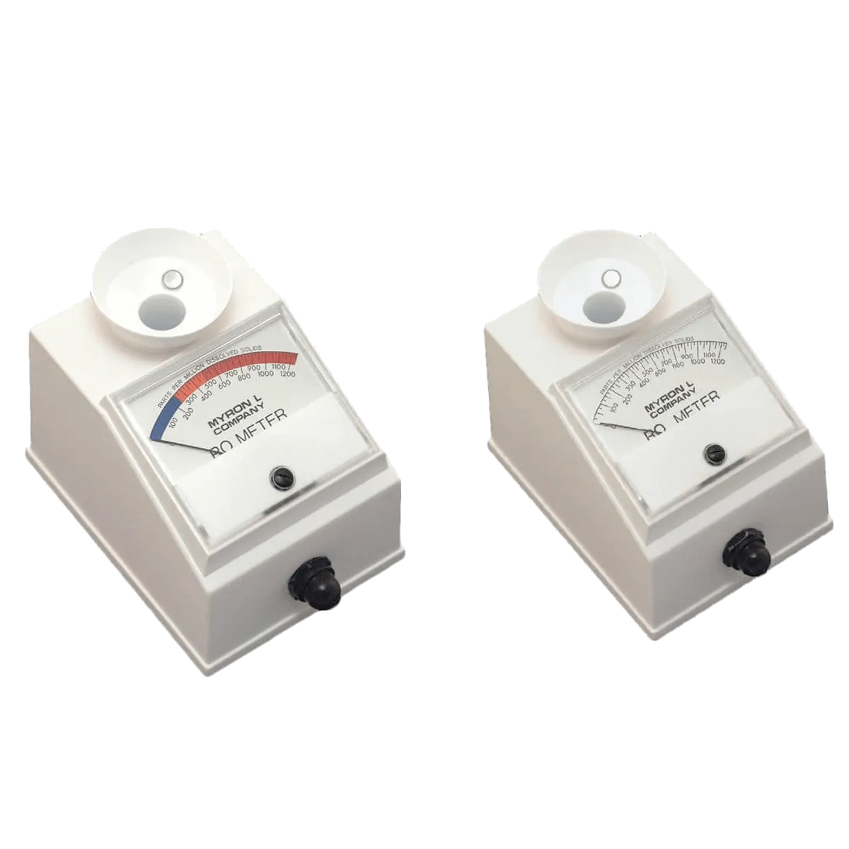 <h3>RO Meters&trade; Technical Specifications:</h3>
<table>
<tbody>
<tr>
<td><strong>Ranges:</strong></td>
<td>&nbsp;</td>
</tr>
<tr>
<td><strong>RO-1</strong>
<p>&nbsp;</p>
<p><strong>RO-1NC</strong></p>
</td>
<td>0-1250 ppm (0-250 blue, 250-500 orange, 500-1250 red)
<p>&nbsp;</p>
<p>0-1250 ppm (no color band)</p>
</td>
</tr>
<tr>
<td><strong>Accuracy:</strong></td>
<td>&plusmn;2% of full scale</td>
</tr>
<tr>
<td><strong>Repeatability:</strong></td>
<td>&plusmn;1%</td>
</tr>
<tr>
<td><strong>Temperature Compensation:</strong></td>
<td>Automatic (to 25&deg;C/77&deg;F) for samples between 10-71&deg;C/50-160&deg;F</td>
</tr>
<tr>
<td><strong>Electrodes (built-in):</strong></td>
<td>Never need replatinizing or replacement&nbsp;</td>
</tr>
<tr>
<td><strong>Cell Cup:</strong></td>
<td>Chip and crack resistant polyethylene</td>
</tr>
<tr>
<td><strong>Recalibration:</strong></td>
<td>Internal electronic standard quickly verifies on-site accuracy</td>
</tr>
<tr>
<td><strong>Circuitry:</strong></td>
<td>Solid-state, sealed against moisture</td>
</tr>
<tr>
<td><strong>Power:</strong></td>
<td>One 9V battery supplied; Battery Life: &gt;2000 tests/1 year</td>
</tr>
<tr>
<td><strong>Dimensions:</strong></td>
<td>3.4 W x 4.5 D x 4.0 H in./ 86 W x 114 D x 102 H mm</td>
</tr>
<tr>
<td><strong>Weight:</strong></td>
<td>1 lb./0,45 kg&nbsp;</td>
</tr>
</tbody>
</table>