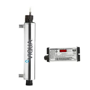 <table id="tablepress-95" class="tablepress tablepress-id-95 small-table">
<tbody class="row-hover">
<tr class="row-1 odd">
<td class="column-1">Flow Rate (30mJ/cm2)</td>
<td class="column-2">3 GPM</td>
</tr>
<tr class="row-2 even">
<td class="column-1">Connection</td>
<td class="column-2">&frac12;&rdquo; MNPT</td>
</tr>
<tr class="row-3 odd">
<td class="column-1">Lamp</td>
<td class="column-2"><strong>S330RL</strong></td>
</tr>
<tr class="row-4 even">
<td class="column-1">Quartz</td>
<td class="column-2"><strong>QS-330</strong></td>
</tr>
<tr class="row-5 odd">
<td class="column-1">Controller</td>
<td class="column-2"><strong>BA-ICE-S</strong></td>
</tr>
<tr class="row-6 even">
<td class="column-1">Chamber</td>
<td class="column-2">304 SS</td>
</tr>
<tr class="row-7 odd">
<td class="column-1">Dimensions</td>
<td class="column-2">17&Prime; x 2.5&Prime;</td>
</tr>
<tr class="row-8 even">
<td class="column-1">Weight</td>
<td class="column-2">7 lbs.</td>
</tr>
<tr class="row-9 odd">
<td class="column-1">Power consumption</td>
<td class="column-2">22 W</td>
</tr>
<tr class="row-10 even">
<td class="column-1">Power supply</td>
<td class="column-2">100-240V 50/60Hz</td>
</tr>
</tbody>
</table>