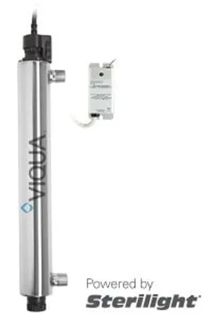 <table>
<tbody>
<tr>
<td>Flow Rates</td>
<td>&nbsp;</td>
<td>&nbsp;</td>
</tr>
<tr>
<td>&nbsp;</td>
<td>16mJ/cm<sup>2</sup></td>
<td>11 GPM (42 lpm) (2.5 m<sup>3</sup>/hr)</td>
</tr>
<tr>
<td>&nbsp;</td>
<td>30mJ/cm<sup>2</sup></td>
<td>6 GPM (23 lpm) (1.4 m<sup>3</sup>/hr)</td>
</tr>
<tr>
<td>&nbsp;</td>
<td>40mJ/cm<sup>2</sup></td>
<td>4.5 GPM (17 lpm) (1.0 m<sup>3</sup>/hr)</td>
</tr>
<tr>
<td>Specifications</td>
<td>&nbsp;</td>
<td>&nbsp;</td>
</tr>
<tr>
<td>&nbsp;</td>
<td>Dimensions</td>
<td>22&Prime; x 2 1/2&Prime; (56 cm x 6.5 cm) | S5Q-P/12VDC: 22&Prime; x 2 1/2&Prime; (56.1 cm x 6.4 cm)</td>
</tr>
<tr>
<td>&nbsp;</td>
<td>Shipping Weight lbs (kg)</td>
<td>8 lbs (3.6 kg)</td>
</tr>
<tr>
<td>&nbsp;</td>
<td>Connection Size</td>
<td>3/4&Prime; MNPT</td>
</tr>
<tr>
<td>&nbsp;</td>
<td>Power Consumption</td>
<td>30W | S5Q-P/12VDC: 26W</td>
</tr>
</tbody>
</table>