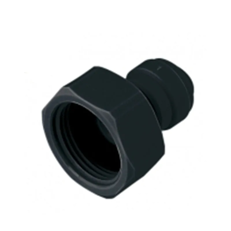 <p>Plastic material<br>&frac34;&rdquo; female garden hose connection to 1&frasl;4&rdquo; tube quick fitting<br>Item Part: <strong>SV-GH</strong></p>