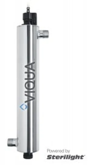 <table>
<tbody>
<tr>
<td>Flow Rates</td>
<td>&nbsp;</td>
<td>&nbsp;</td>
</tr>
<tr>
<td>&nbsp;</td>
<td>16mJ/cm<sup>2</sup></td>
<td>14 GPM (53 lpm) (3.2 m<sup>3</sup>/hr)</td>
</tr>
<tr>
<td>Specifications</td>
<td>&nbsp;</td>
<td>&nbsp;</td>
</tr>
<tr>
<td>&nbsp;</td>
<td>Dimensions</td>
<td>23 1/2&Prime; x 3 1/2&Prime; (59.6 cm x 8.9 cm)</td>
</tr>
<tr>
<td>&nbsp;</td>
<td>Shipping Weight lbs (kg)</td>
<td>17 lbs (7.7 kg)</td>
</tr>
<tr>
<td>&nbsp;</td>
<td>Connection Size</td>
<td>3/4&Prime;FNPT- 1&Prime; MNPT COMBO (/2B &ndash; BSP)</td>
</tr>
<tr>
<td>&nbsp;</td>
<td>Power Consumption</td>
<td>60W</td>
</tr>
</tbody>
</table>