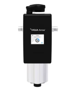 <div>Whole Home UV Water Treatment System</div>
<div>
<p>Part Number: ARROS9-V<br>Ideal For: Bacteria</p>
<table>
<tbody>
<tr>
<td>Connection Size</td>
<td>Combo Port: 1 in. MNPT, 3/4 in. FNPT</td>
</tr>
<tr>
<td>Dimensions</td>
<td>11.2&rdquo; x 4.0&rdquo; (28.4 cm x 10.16 cm)</td>
</tr>
<tr>
<td>Flow Rate</td>
<td>NSF Class B Certified<br>16mJ/cm&sup2; @70%UVT: 6.4 gpm (30 lpm) 1.45 m&sup3;/hr</td>
</tr>
<tr>
<td>Power Consumption</td>
<td>33 W</td>
</tr>
<tr>
<td>Ship Wt. (lbs)</td>
<td>12 lbs (5.5 kg)</td>
</tr>
</tbody>
</table>
</div>