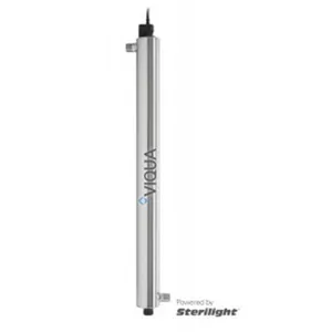 <table id="tablepress-100" class="tablepress tablepress-id-100 small-table">
<tbody class="row-hover">
<tr class="row-1 odd">
<td class="column-1">Flow Rate (30mJ/cm2)</td>
<td class="column-2">34 GPM</td>
</tr>
<tr class="row-2 even">
<td class="column-1">Connection</td>
<td class="column-2">1 &frac12;&rdquo; MNPT</td>
</tr>
<tr class="row-3 odd">
<td class="column-1">Lamp</td>
<td class="column-2"><strong>S950RL-HO</strong></td>
</tr>
<tr class="row-4 even">
<td class="column-1">Quartz</td>
<td class="column-2"><strong>QSO-950</strong></td>
</tr>
<tr class="row-5 odd">
<td class="column-1">Controller</td>
<td class="column-2"><strong>BA-ICE-C</strong></td>
</tr>
<tr class="row-6 even">
<td class="column-1">Chamber</td>
<td class="column-2">304 SS</td>
</tr>
<tr class="row-7 odd">
<td class="column-1">Dimensions</td>
<td class="column-2">45&Prime; x 3.5&Prime;</td>
</tr>
<tr class="row-8 even">
<td class="column-1">Weight</td>
<td class="column-2">29 lbs.</td>
</tr>
<tr class="row-9 odd">
<td class="column-1">Power consumption</td>
<td class="column-2">95 W</td>
</tr>
<tr class="row-10 even">
<td class="column-1">Power supply</td>
<td class="column-2">100-240V 50/60Hz</td>
</tr>
</tbody>
</table>