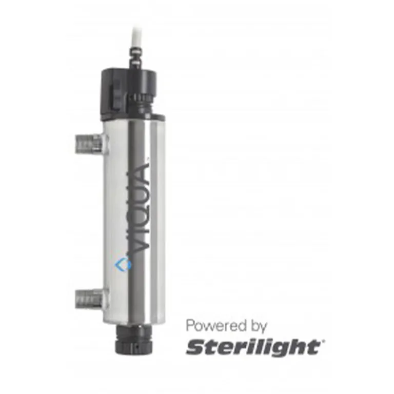 <table id="tablepress-93" class="tablepress tablepress-id-93 small-table">
<tbody class="row-hover">
<tr class="row-1 odd">
<td class="column-1">Flow Rate (30mJ/cm2)</td>
<td class="column-2">1 GPM</td>
</tr>
<tr class="row-2 even">
<td class="column-1">Connection</td>
<td class="column-2">⅜-&frac12;&rdquo; MNPT</td>
</tr>
<tr class="row-3 odd">
<td class="column-1">Lamp</td>
<td class="column-2"><strong>S212RL</strong></td>
</tr>
<tr class="row-4 even">
<td class="column-1">Quartz</td>
<td class="column-2"><strong>QS-212</strong></td>
</tr>
<tr class="row-5 odd">
<td class="column-1">Controller</td>
<td class="column-2"><strong>BA-VT</strong></td>
</tr>
<tr class="row-6 even">
<td class="column-1">Chamber</td>
<td class="column-2">304 SS</td>
</tr>
<tr class="row-7 odd">
<td class="column-1">Dimensions</td>
<td class="column-2">12.5&Prime; x 2.5&Prime;</td>
</tr>
<tr class="row-8 even">
<td class="column-1">Weight</td>
<td class="column-2">4 lbs.</td>
</tr>
<tr class="row-9 odd">
<td class="column-1">Power consumption</td>
<td class="column-2">13 W</td>
</tr>
<tr class="row-10 even">
<td class="column-1">Power supply</td>
<td class="column-2">100-130 V</td>
</tr>
</tbody>
</table>